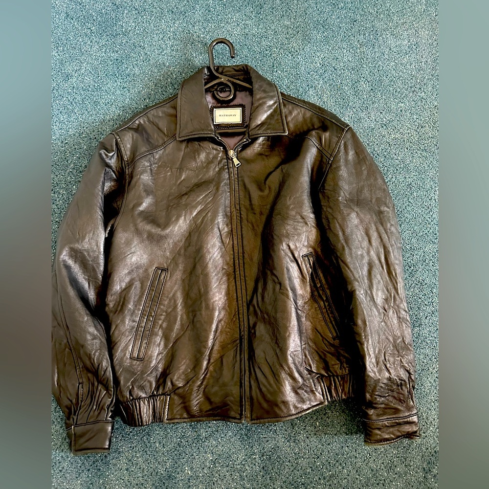 HATHAWAY Leather Bomber Jacket